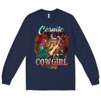 Navy Cosmic Cowgirl Long Sleeve Tee - HowdyJamesFarm