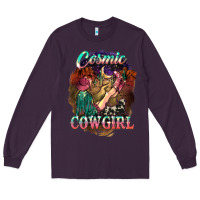 Plum Cosmic Cowgirl Long Sleeve Tee - HowdyJamesFarm