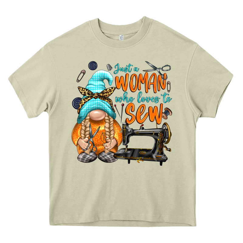 Just A Woman Who Loves To Sew Heavy Core Tee by NancyCooperArtShop | Teevron