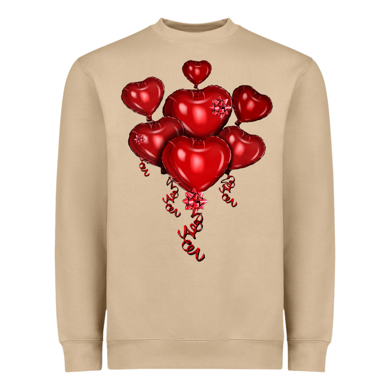 Heart Balloons Olivia Heavyweight Sweatshirt by OliviaCreatesArt | Teevron