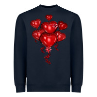 Navy heart balloons olivia Heavyweight Sweatshirt - OliviaCreatesArt