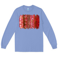 Colony Blue Valentine's Day Brushstrokes Long Sleeve Tee - RanaPortraitStore