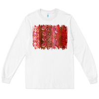 White Valentine's Day Brushstrokes Long Sleeve Tee - RanaPortraitStore