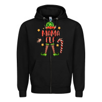 Black mama elf Zipper Hoodie - FaDigitalArtStudio