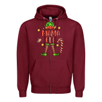 Burgundy mama elf Zipper Hoodie - FaDigitalArtStudio