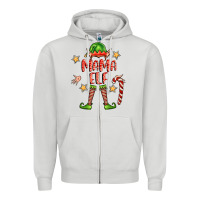 Dove Grey mama elf Zipper Hoodie - FaDigitalArtStudio