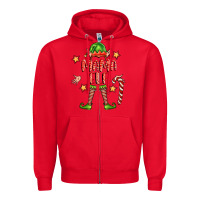 Red mama elf Zipper Hoodie - FaDigitalArtStudio