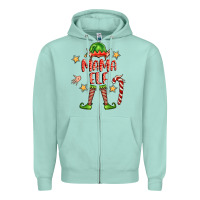 Seafoam mama elf Zipper Hoodie - FaDigitalArtStudio
