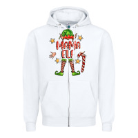 White mama elf Zipper Hoodie - FaDigitalArtStudio