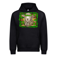 St Patricks Day Sheep Shamrock Gold  Serape Leopard Glitter Urban Hoodie | Teevron
