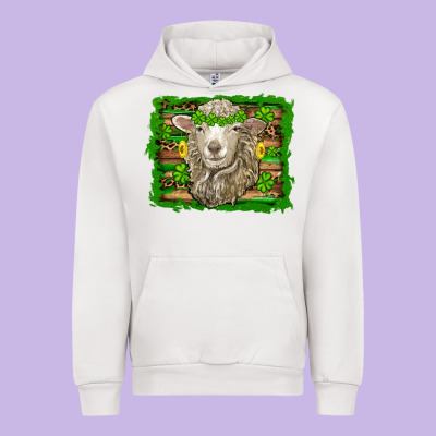 St Patricks Day Sheep Shamrock Gold  Serape Leopard Glitter Urban Hoodie Designed By Artiststas