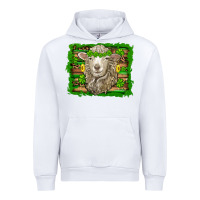 White st patricks day sheep shamrock gold  serape leopard glitter Urban Hoodie - Artiststas