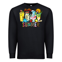 Black hello summer drink Premium Sweatshirt - CowhideDigitalArt