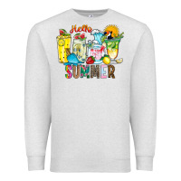 Oatmeal Heather hello summer drink Premium Sweatshirt - CowhideDigitalArt