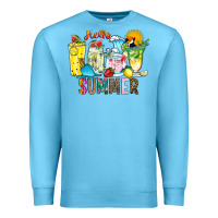 Ocean Blue hello summer drink Premium Sweatshirt - CowhideDigitalArt