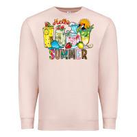 Pale Pink hello summer drink Premium Sweatshirt - CowhideDigitalArt