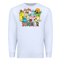 White hello summer drink Premium Sweatshirt - CowhideDigitalArt