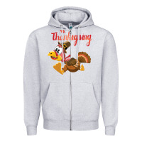 Heather Grey Thanksgiving family Zipper Hoodie - tuanDangUi