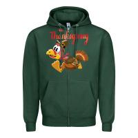 Sports Green Thanksgiving family Zipper Hoodie - tuanDangUi
