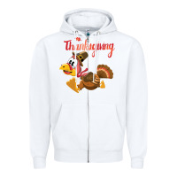 White Thanksgiving family Zipper Hoodie - tuanDangUi