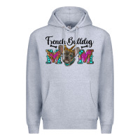 Heather Grey french bulldog mom Premium Hoodie - RanaPortraitStore