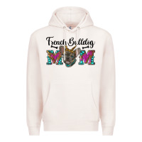 Pale Pink french bulldog mom Premium Hoodie - RanaPortraitStore