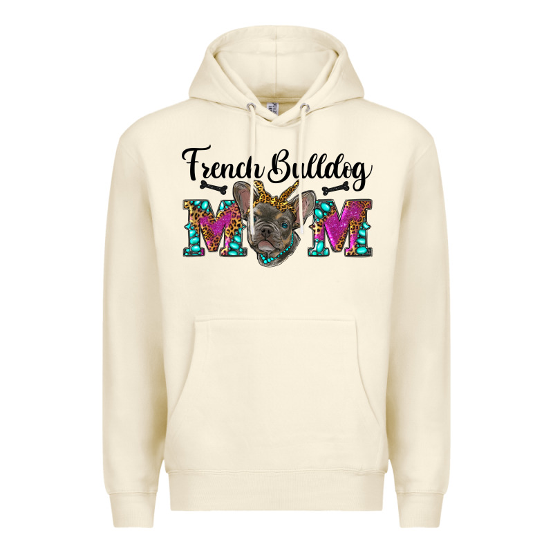 French Bulldog Mom Premium Hoodie by RanaPortraitStore | Teevron