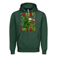 Sports Green merry christmas dragon Zipper Hoodie - FaDigitalArtStudio