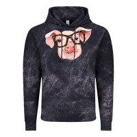 Cloud Black pig with glasses Vintage Hoodie - RanaPortraitStore