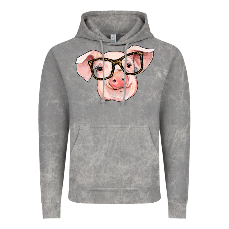 Pig With Glasses Vintage Hoodie by RanaPortraitStore | Teevron