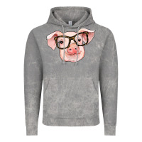 Cloud Rock pig with glasses Vintage Hoodie - RanaPortraitStore