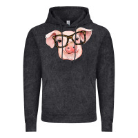Vintage Black pig with glasses Vintage Hoodie - RanaPortraitStore