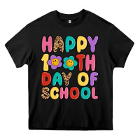 Black happy 100 th day of school Heavy Core Tee - MaliasSmallBusiness