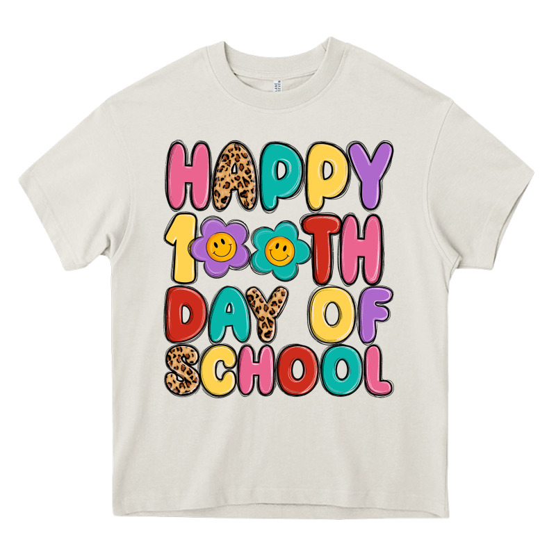 Happy 100 Th Day Of School Heavy Core Tee by MaliasSmallBusiness | Teevron
