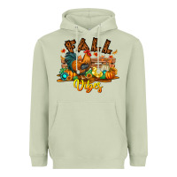 Matcha Fall Vibes Heavyweight Hoodie - CowhideDigitalArt
