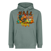 Sage Fall Vibes Heavyweight Hoodie - CowhideDigitalArt