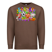 Chestnut Spooky Vibes Ghost Premium Sweatshirt - CowhideDigitalArt