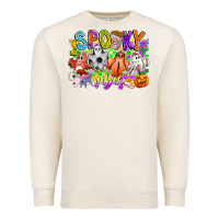 Sandshell Spooky Vibes Ghost Premium Sweatshirt - CowhideDigitalArt