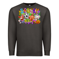 Smoke Spooky Vibes Ghost Premium Sweatshirt - CowhideDigitalArt