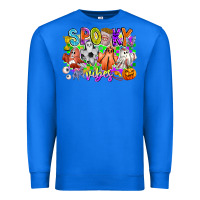 True Royal Spooky Vibes Ghost Premium Sweatshirt - CowhideDigitalArt
