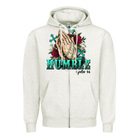 Oatmeal Heather Western Humble 1 Pete 5 6 Zipper Hoodie - BundleAndBundleShop