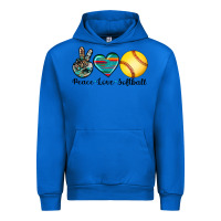 Cobalt peace love softball Urban Hoodie - Artiststas