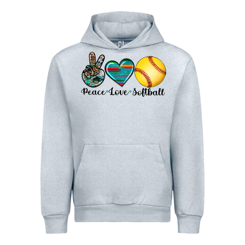 Peace Love Softball Urban Hoodie by Artiststas | Teevron