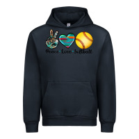 Navy peace love softball Urban Hoodie - Artiststas