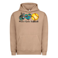 Pigment Burro peace love softball Urban Hoodie - Artiststas