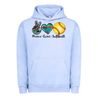 Pigment Grape Ice peace love softball Urban Hoodie - Artiststas