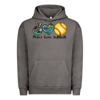 Pigment Tornado peace love softball Urban Hoodie - Artiststas