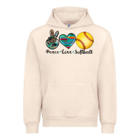 Sandshell peace love softball Urban Hoodie - Artiststas