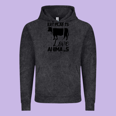 Eat Plants Love Animals Vintage Hoodie Designed By Bettercallsaul