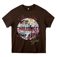 Chocolate Brown happy new year Heavy Core Tee - MaliasSmallBusiness
